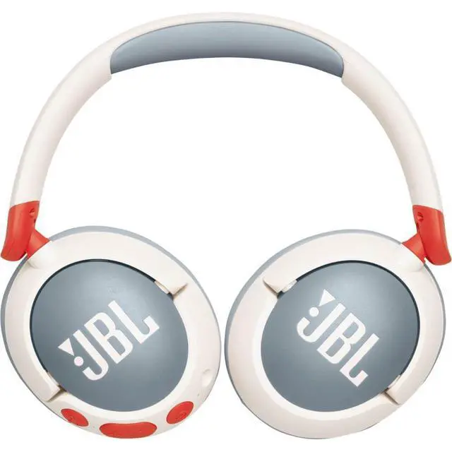Alt view image 3 of 7 - Junior 470NC Kids Wireless Over Ear Noise Canceling Headphones White Bundle with AudioTrends Accessories, Bluetooth Headphones for Children, Safe Sound Technology, Built-in Microphone