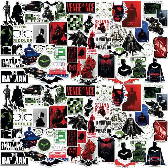 Main image of The Batman 100 Vinyl Stickers Waterproof Die-Cut Decals Laptop Water Bottle