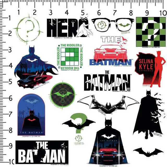 Alt view image 2 of 6 - The Batman 100 Vinyl Stickers Waterproof Die-Cut Decals Laptop Water Bottle
