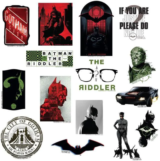 Alt view image 4 of 6 - The Batman 100 Vinyl Stickers Waterproof Die-Cut Decals Laptop Water Bottle