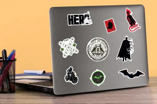 Alt view image 5 of 6 - The Batman 100 Vinyl Stickers Waterproof Die-Cut Decals Laptop Water Bottle
