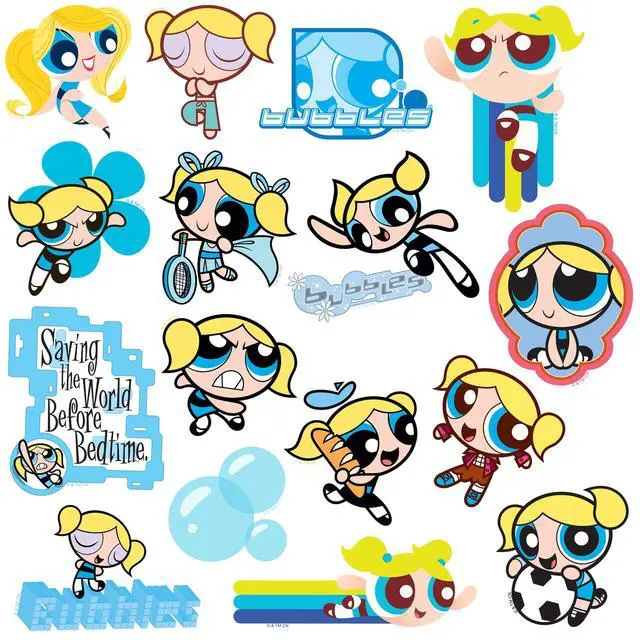 Alt view image 4 of 6 - Powerpuff Girls 150ct Vinyl L Deluxe Stickers, Skateboard, Indoor/Outdoor