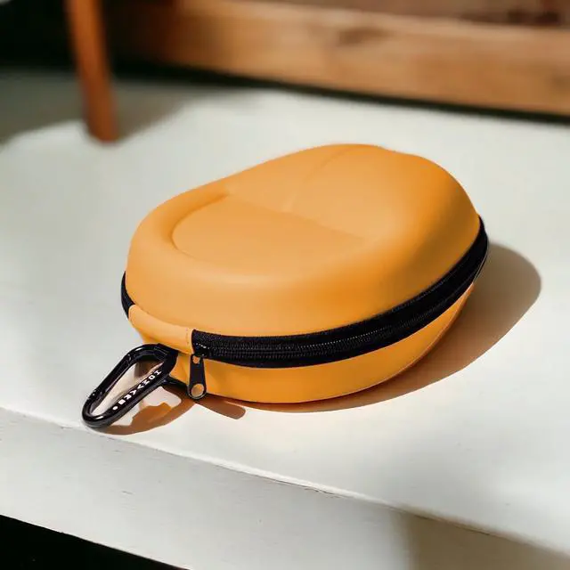 Alt view image 2 of 7 - Hard Shell Case for Over The Ear Headphones with Full Protection for Beats, Sony, Bose, JBL, Samsung and More - Orange