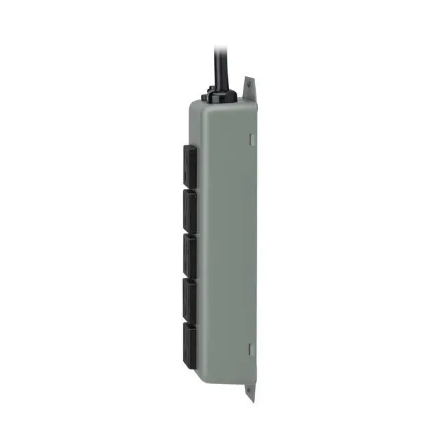 Alt view image 5 of 7 - Eaton Series 5-Outlet Heavy Duty Power Strip, Metal, Mountable (Wall Mount & Under Desk) 15ft Extension Cord, 15A Circuit Breaker, Industrial Garage Shop Work Bench Applications (602-15)