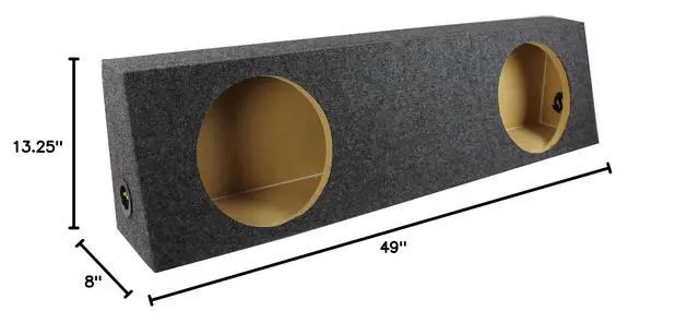 Alt view image 6 of 6 - 2 Hole 12 Inch Subwoofer Enclosure for GMC & Chevy Single Cab Truck, Slim Sealed Behind Seat Subwoofer Box for Vehicle Sound System