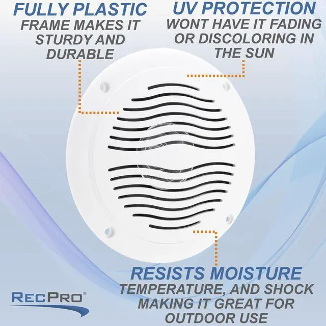 Alt view image 3 of 7 - RV Outdoor 5" Dual Cone Speakers | White | Weather Resistant