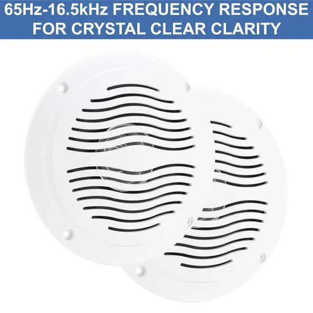 Alt view image 5 of 7 - RV Outdoor 5" Dual Cone Speakers | White | Weather Resistant