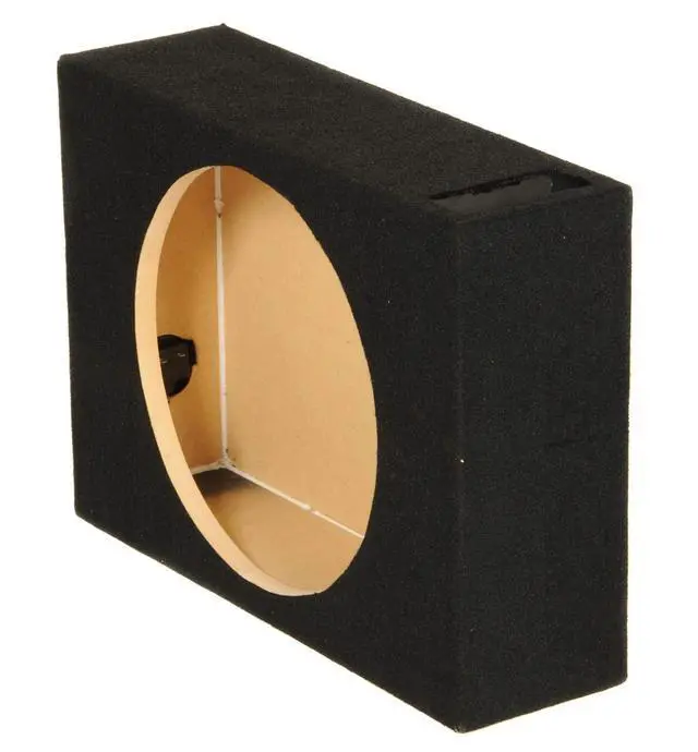 Alt view image 5 of 7 - QPower Single 12-Inch Vented Shallow Subwoofer Box Audio Box Enclosure with Black Carpet Exterior Solid 5/8-Inch MDF Construction