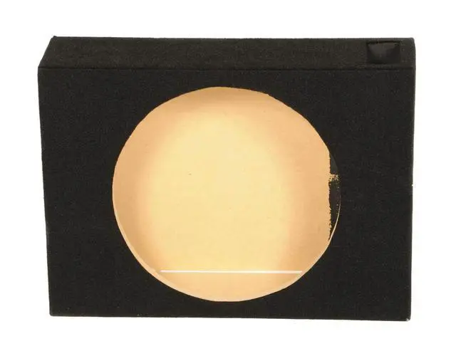 Alt view image 6 of 7 - QPower Single 12-Inch Vented Shallow Subwoofer Box Audio Box Enclosure with Black Carpet Exterior Solid 5/8-Inch MDF Construction