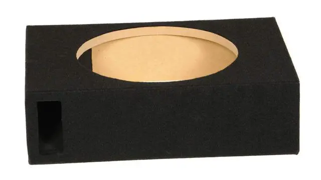 Alt view image 7 of 7 - QPower Single 12-Inch Vented Shallow Subwoofer Box Audio Box Enclosure with Black Carpet Exterior Solid 5/8-Inch MDF Construction