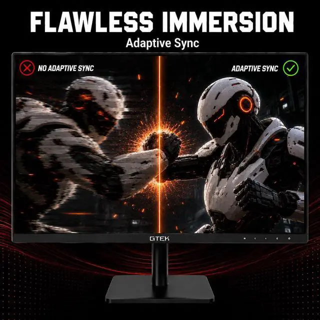 Alt view image 3 of 7 - 22 Inch Gaming Monitor, FHD 1080P 120Hz VA Panel, 1ms MPRT, FreeSync/G-Sync Compatible, HDMI VGA Audio-in, Eye Care, Ultra-Slim Flat Screen for Gaming & Office