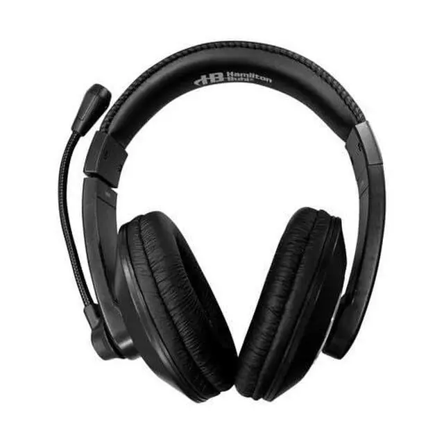 Alt view image 4 of 7 - SmartTrek Deluxe OverEar Headset, SteelReinforced Gooseneck Mic, inLine Volume Control, Leatherette Cushions (1, USB-C)