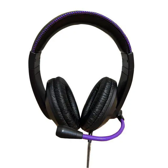 Alt view image 2 of 7 - SmartTrek Deluxe OverEar Headset, SteelReinforced Gooseneck Mic, inLine Volume Control, Leatherette Cushions (1, USB-C)