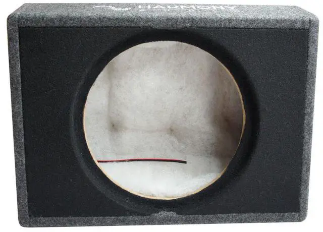 Alt view image 2 of 6 - Empty 12" Inch Subwoofer Box Single Shallow Sealed Truck Sub Enclosure | slim behind-seat bass cabinet for pickups, unloaded woofer housing, low-profile design, quick amp hookup