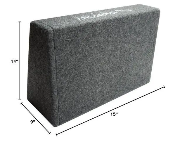 Alt view image 6 of 6 - Empty 12" Inch Subwoofer Box Single Shallow Sealed Truck Sub Enclosure | slim behind-seat bass cabinet for pickups, unloaded woofer housing, low-profile design, quick amp hookup
