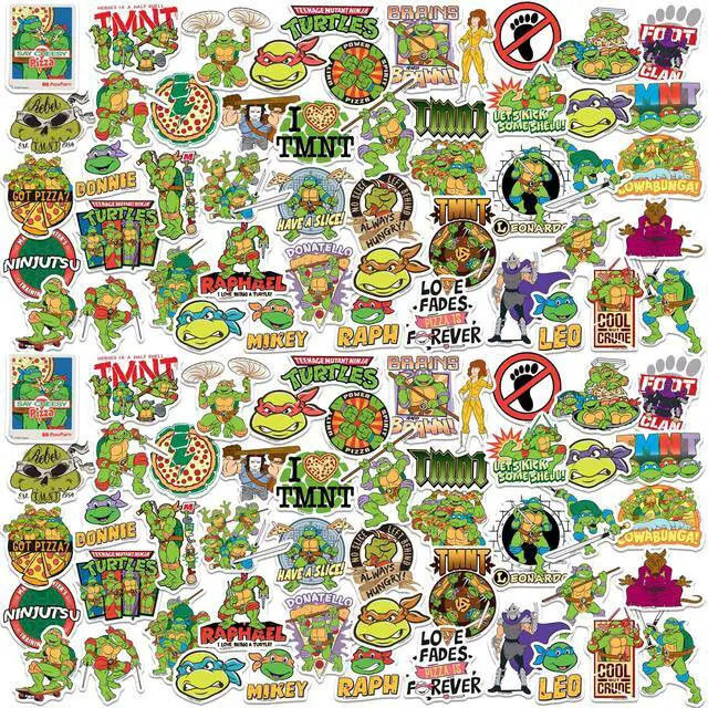 Main image of TMNT Teenage Mutant Ninja Turtles 150 Vinyl Stickers Waterproof Die-Cut Car