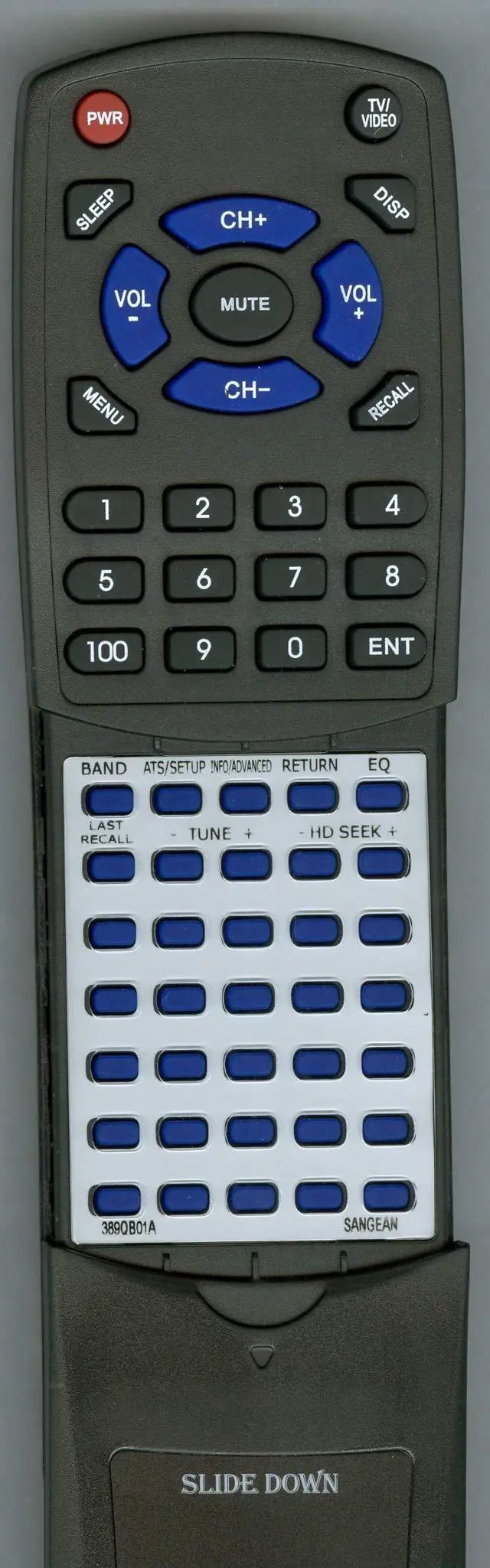 Main image of Replacement Remote Control for SANGEAN HDR1, 389QB01A, RCP3