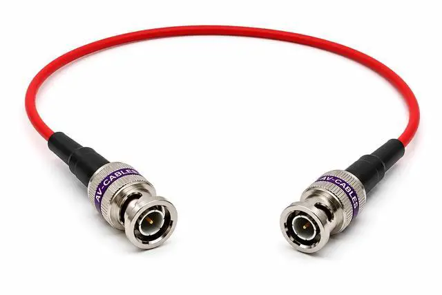 Main image of 12G-SDI BNC to BNC Cable, 4855R,6ft, Red | Premium Mini RG59, 75 Ohm, Supports SD, HD, 3G, 6G & 12G-SDI