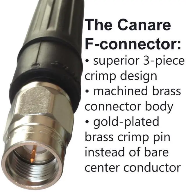 Alt view image 3 of 3 - BJC RG-6 Coaxial Cable, 10 Foot, Black; Broadcast Quality Coax, Assembled in USA