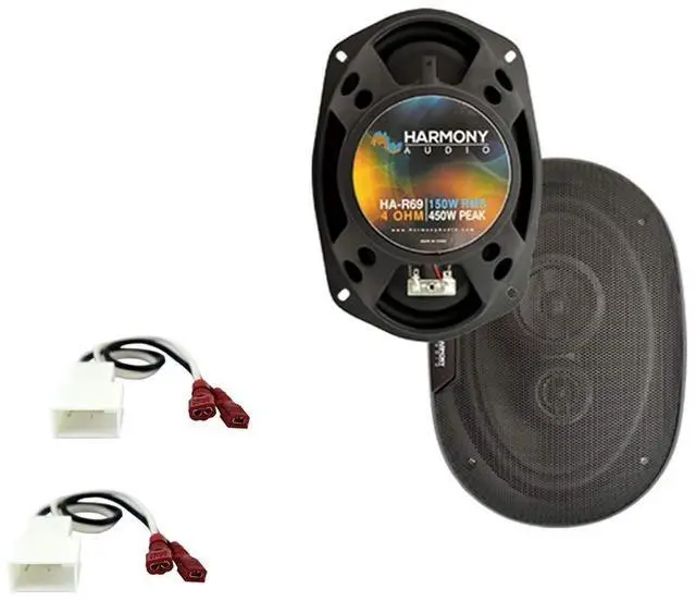 Main image of Fits 2002-2006 Toyota Camry Rear Deck 6x9 Speakers with Harness | plug-in wiring adapter included, complete replacement kit, direct factory upgrade, fuller sound over stock