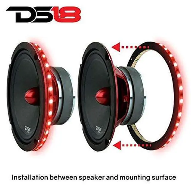Alt view image 5 of 7 - LRING15 15 RGB LED Speaker Ring Waterproof Multi-Color LED Light Ring for Car Audio Speakers & Subwoofers, Marine Grade, Easy Install Spacer Mount / Single