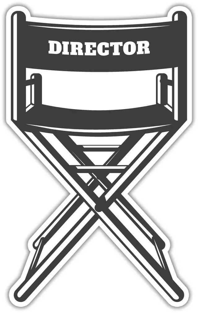 Main image of Director Chair Sticker - Filmmaker Stickers, Film Actor, Cinema, Movie (12" x 8")