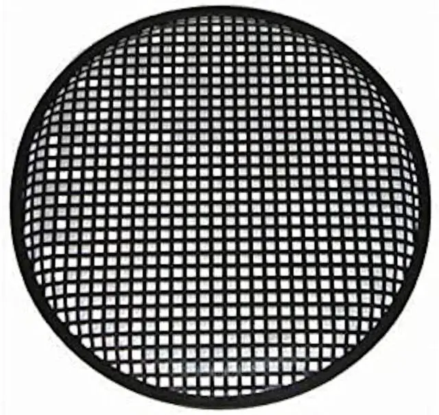 Alt view image 4 of 5 - Pair of 15 Inch 15" Universal Metal Car Audio Speaker SubWoofer Waffle Grill Protector Cover with Clips and Screws