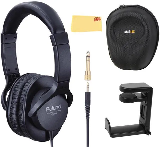 Main image of RH-5 Monitor Headphones Bundle with Case, Stand, and Austin Bazaar Polishing Cloth