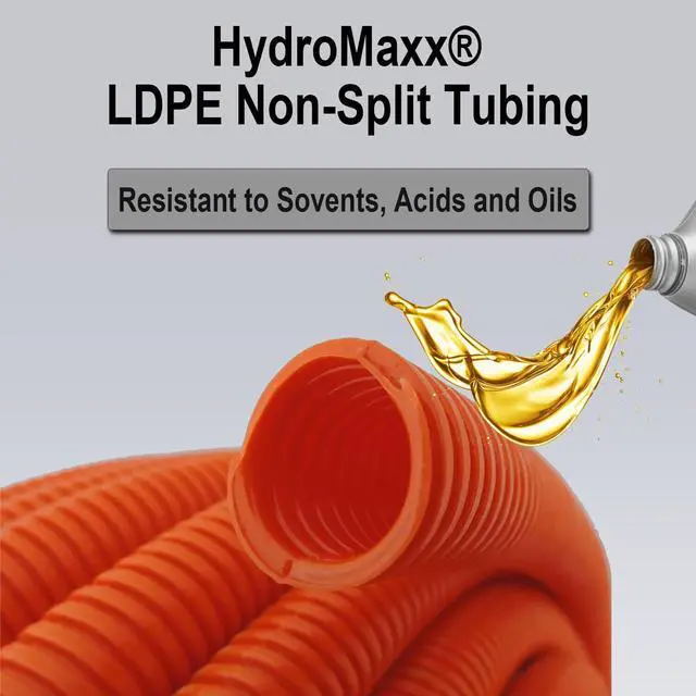 Alt view image 5 of 7 - Flexible Polyethylene LDPE NON-Split Corrugated Wire Loom Tubing (1" Dia. x 100 ft, Yellow)