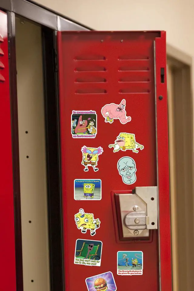 Alt view image 6 of 6 - Spongebob Meme 150ct Vinyl L Deluxe Stickers, Skateboard, Indoor/Outdoor