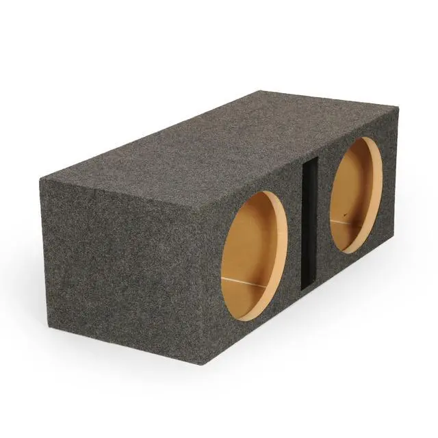 Alt view image 6 of 7 - 10 Inch Dual Car Audio Subwoofer Enclosure Box, Shared Slot Port Vent, QBASS, Charcoal Automotive Accessories and Equipment