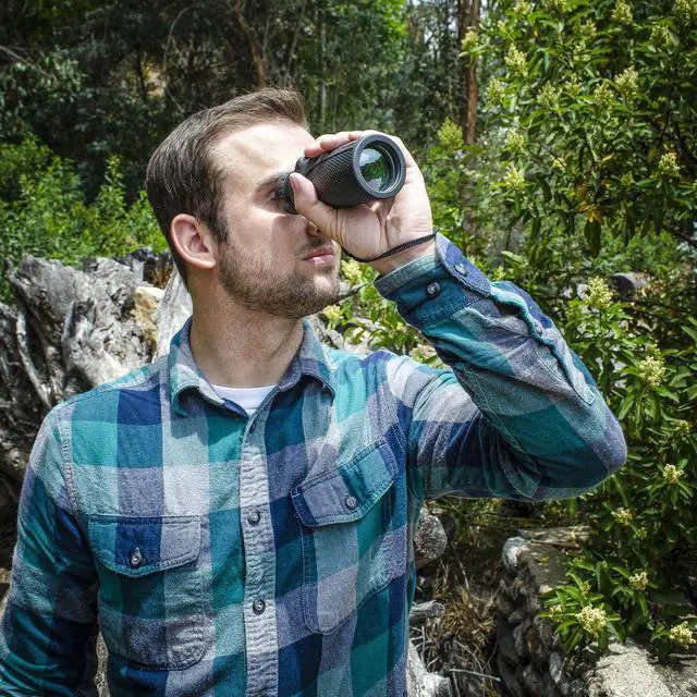 Alt view image 3 of 7 - Blackhawk Waterproof Monocular Compact, Fogproof, Multi-Coated Optics, Slip-Resistant Grip for Birding, Hiking, Sports, Concerts & Outdoor Use