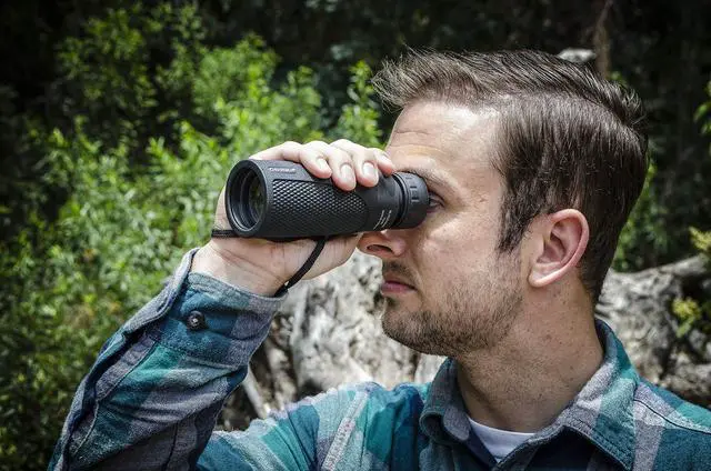 Alt view image 6 of 7 - Blackhawk Waterproof Monocular Compact, Fogproof, Multi-Coated Optics, Slip-Resistant Grip for Birding, Hiking, Sports, Concerts & Outdoor Use