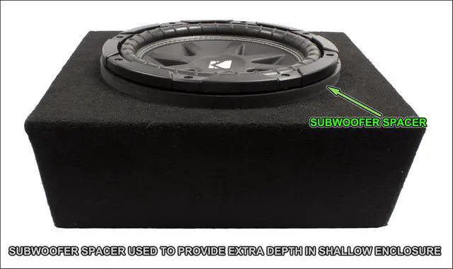 Alt view image 2 of 4 - 12" Subwoofer Speaker Spacer Depth Extender Extending Ring - 3/4" Thick - ID: 11 1/8" OD: 12 7/8" - 1 Pair - SSK12XK - Stackable - Perfect for Framing Fiberglass Enclosures