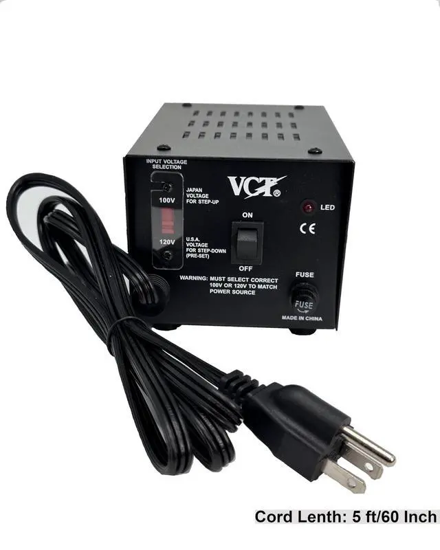Alt view image 2 of 5 - VT-1000J - Japanese Step Up/Down Voltage Transformer Converts Japan 100 Volts To 120Volts OR Vice Versa -1000 Watt,black