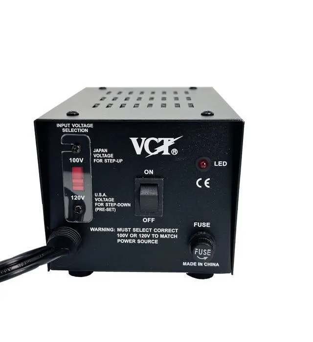 Alt view image 5 of 5 - VT-1000J - Japanese Step Up/Down Voltage Transformer Converts Japan 100 Volts To 120Volts OR Vice Versa -1000 Watt,black