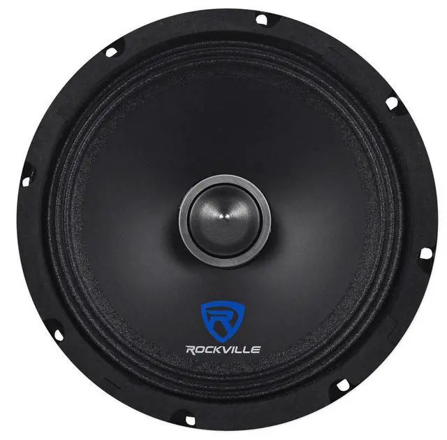 Alt view image 3 of 7 - RXM84 8" 4-Ohm Car Mid-Bass/Midrange Speaker with Bullet, 2-Pack | 250W Peak / 125W RMS, Kevlar Cone, 1.5" CCAR Voice Coil, 90 Oz Magnet, Wire Mesh Grille, 102dB, 100Hz-11kHz, Audio