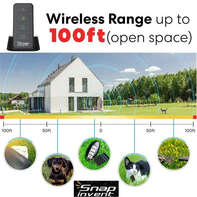 Alt view image 5 of 7 - Key Finder Trackers & Retriever with Metal Key Hooks - Beeper Tag Locators to Find TV Remote Control Fast- Keychain Tracker Tags - Tracking Items, Keys, Purse, Wallet, to Locate Them Quickly