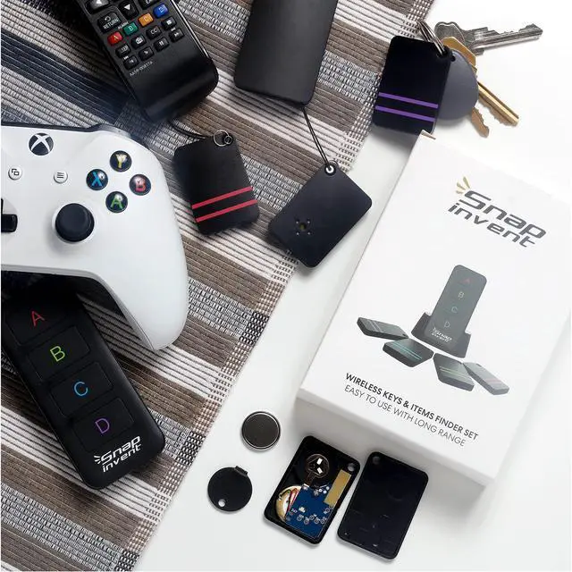 Alt view image 4 of 7 - Key Finder Trackers & Retriever with Metal Key Hooks - Beeper Tag Locators to Find TV Remote Control Fast- Keychain Tracker Tags - Tracking Items, Keys, Purse, Wallet, to Locate Them Quickly