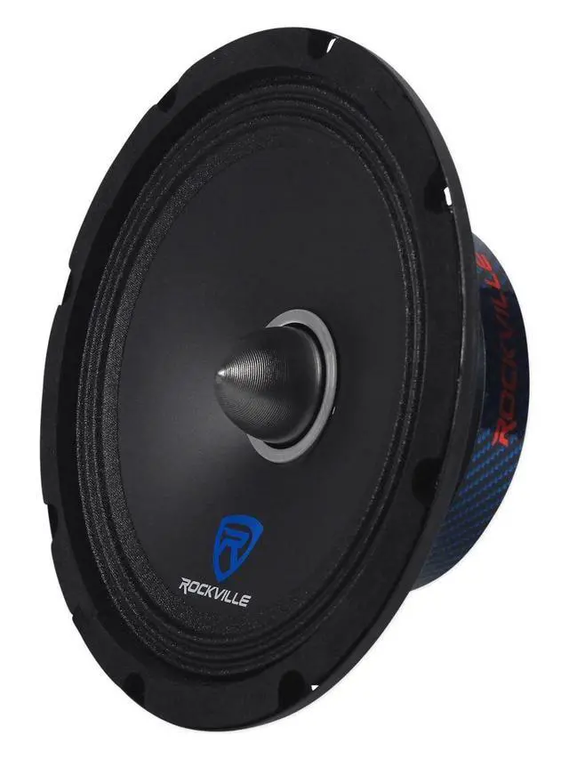Alt view image 7 of 7 - RXM84 8" 4-Ohm Car Mid-Bass/Midrange Speaker with Bullet, 2-Pack | 250W Peak / 125W RMS, Kevlar Cone, 1.5" CCAR Voice Coil, 90 Oz Magnet, Wire Mesh Grille, 102dB, 100Hz-11kHz, Audio