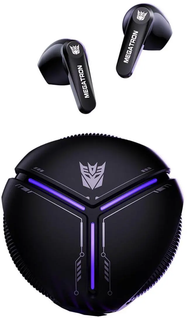Main image of TF-T30 Bluetooth TWS Wireless Earbuds with Energy Core Design Passive Noise Cancelling Semi-in-Ear Cool HiFi HD Calling Music Game Modes Low Latency Sports Earphones (Black Megatron)