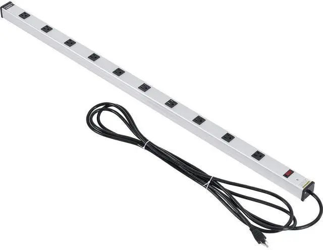 Main image of 48" 10 Outlet Aluminum Power Strip with 15-ft Cord ETL/cETL