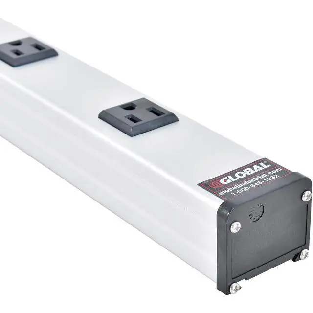 Alt view image 2 of 6 - 48" 10 Outlet Aluminum Power Strip with 15-ft Cord ETL/cETL