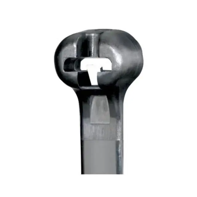Alt view image 2 of 2 - BT2S-M0 Dome-Top Barb-Ty 8" Cable Tie 50lb Nylon Black 1000pk | Dome-top design, Stainles Steel barb, 50lb. Tensile strength, UV/Weather-resistant Nylon, For Indoor/Outdoor Use