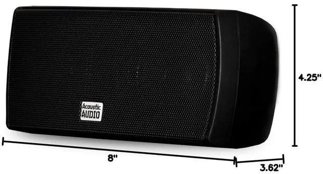 Alt view image 4 of 4 - Acoustic Audio AA32CB Mountable Indoor Center Speaker 300 Watts Black Bookshelf, 2.5-Inch