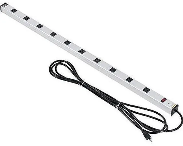 Alt view image 6 of 6 - 48" 10 Outlet Aluminum Power Strip with 15-ft Cord ETL/cETL