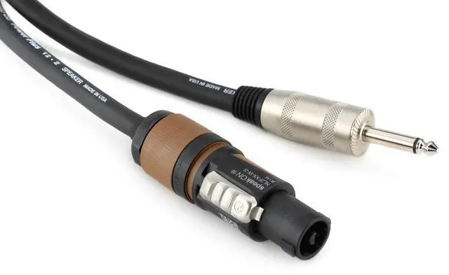 Main image of ProCo S12-10 12GA Speaker Cable 1 SpeakON to 1/4" Neutrik Connectors 10 Ft | Excellines speaker cable with mixed connector configuration for professional audio systems