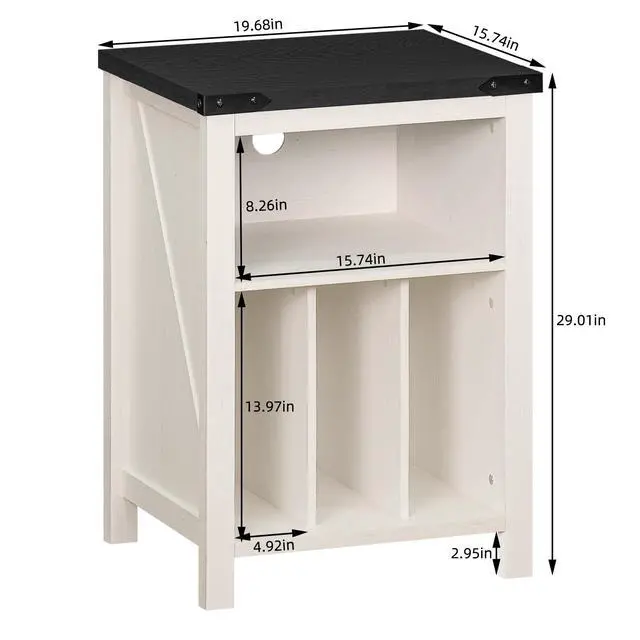 Alt view image 3 of 7 - Record Player Stand with Vinyl Record Storage Holds up to 160 Albums,Large Wood Record Player Table Dispaly ShelfWhite Turntable Stand Cabinet for Living Room,Bedroom,Office 8