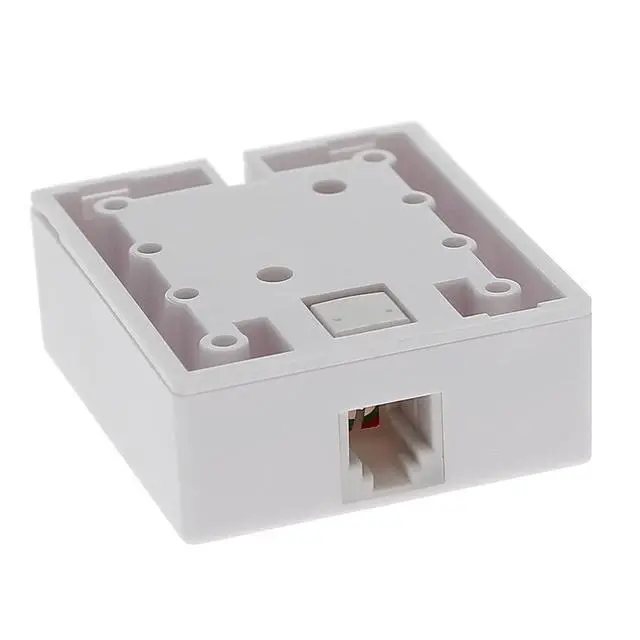 Alt view image 2 of 6 - (10-Pack) RJ12 (6P6C) Modular Single Port Surface Mount Jack Box White for Telehone/Phone Line with Mounting Screws