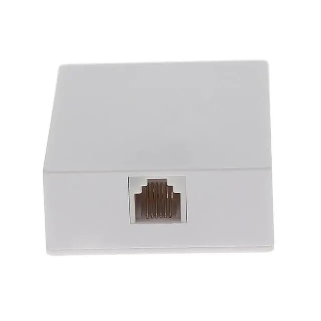 Alt view image 3 of 6 - (10-Pack) RJ12 (6P6C) Modular Single Port Surface Mount Jack Box White for Telehone/Phone Line with Mounting Screws